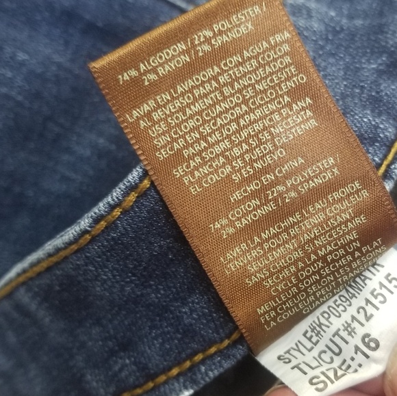 Kut from the Kloth Katy Ankle Straight Jeans Sz 16 - Picture 5 of 8